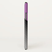 Chevron grijs ombre patroon Paarse Monogram Naam Case-Mate iPhone Case (Achterkant / rechts)