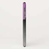 Chevron grijs ombre patroon Paarse Monogram Naam Case-Mate iPhone Case (Achterkant/links)