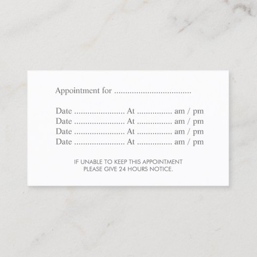 Chevron Hair Stylist Appointment Visitekaartje Afsprakenkaartje (Achterkant)