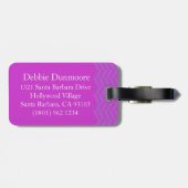 Chevron haring, met been, afdruk paars bagagelabel (Achterkant horizontaal)