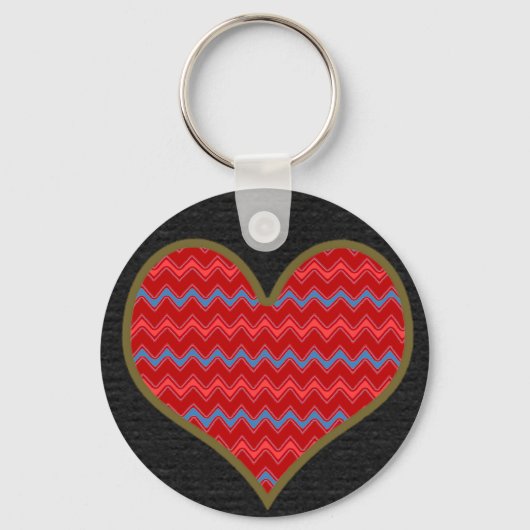 chevron hart sleutelhanger (Voorkant)