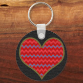 chevron hart sleutelhanger (Voorkant)