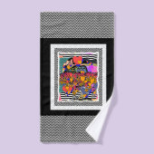 Chevron Harten + Bloemen Bad Handdoek (Handdoek)