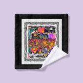 Chevron Harten + Bloemen Bad Handdoek (Wasdoekje)