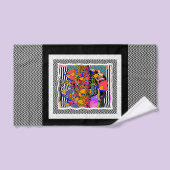 Chevron Harten + Bloemen Bad Handdoek (Handdoek)