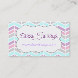 Chevron Herringbone Pastel Visitekaartje