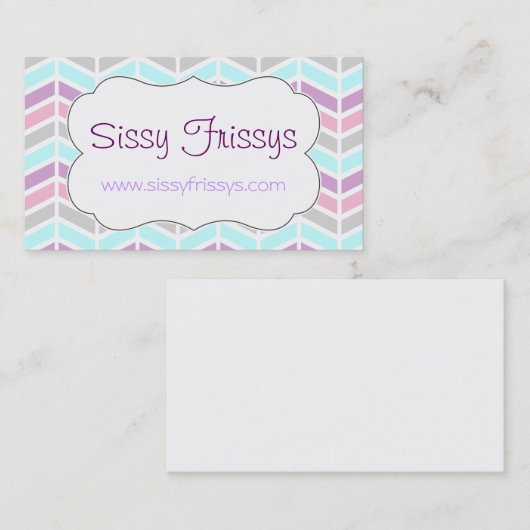 Chevron Herringbone Pastel Visitekaartje (Voorkant / Achterkant)