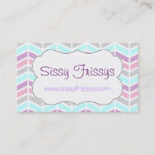 Chevron Herringbone Pastel Visitekaartje (Voorkant)