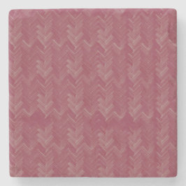 Chevron Herringbone Patroon Luxueus Rood Stenen Onderzetter