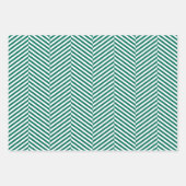 Chevron herringbone-stijl 3 kleuren inpakpapier vel (Voorkant 3)
