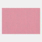 Chevron herringbone-stijl 3 kleuren inpakpapier vel (Voorkant 2)