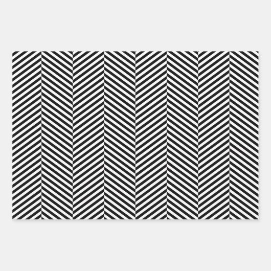 Chevron herringbone-stijl 3 kleuren inpakpapier vel (Voorkant)