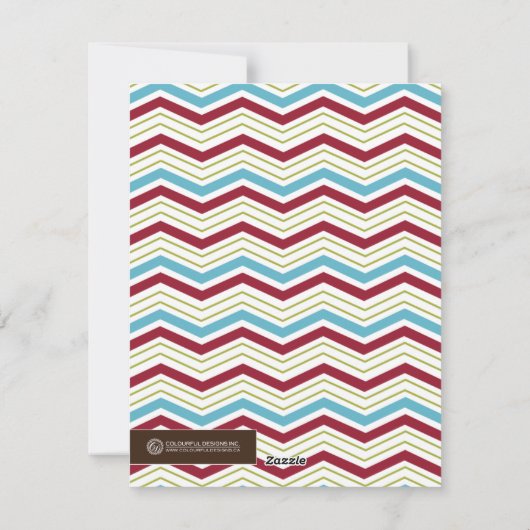 Chevron Holiday-fotokaarten Feestdagenkaart (Achterkant)