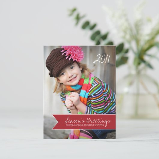 Chevron Holiday-fotokaarten Feestdagenkaart (Staand voorkant)
