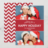 CHEVRON HOLIDAY | HOLIDAIRE FOTOKAART FEESTDAGENKAART (Voorkant / Achterkant)