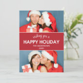 CHEVRON HOLIDAY | HOLIDAIRE FOTOKAART FEESTDAGENKAART (Staand voorkant)