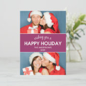 CHEVRON HOLIDAY | HOLIDAIRE FOTOKAART FEESTDAGENKAART (Staand voorkant)