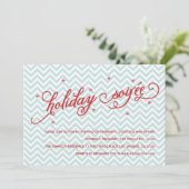 Chevron Holiday Soirée kerst uitgenodigd Kaart (Staand voorkant)