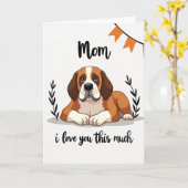Chevron Hond Moeder Liefde Kaart (Gele Bloem)