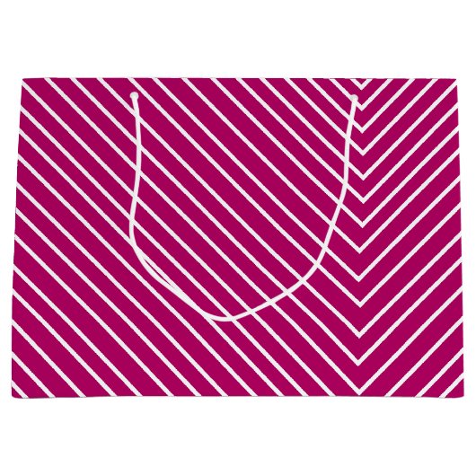Chevron hot roze groot cadeauzakje (Voorkant)