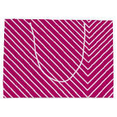 Chevron hot roze groot cadeauzakje (Achterkant)