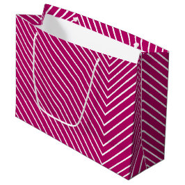 Chevron hot roze groot cadeauzakje