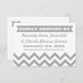 Chevron Huwelijks RSVP Kaarten (Voorkant / Achterkant)