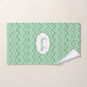 Chevron in groene tinten bad handdoek (Handdoek)