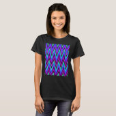 Chevron In Purple Blue Aqua Zigzags T-shirt (Voorkant volledig)
