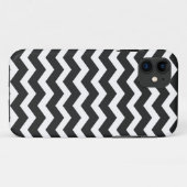 Chevron iPhone 5 Hoesje Zwart en Wit (Achterkant (horizontaal))
