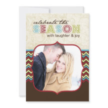 Chevron kerstfotokaart Sjabloon