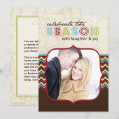 Chevron kerstfotokaart Sjabloon (Voorkant / Achterkant)