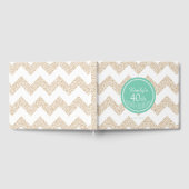 Chevron Kies Kleur 40e Verjaardag Gastenboek (Volledig)