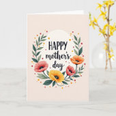 Chevron Klaproos Bloemkaart Kaart (Gele Bloem)