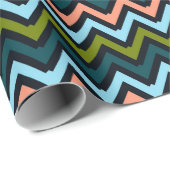Chevron Kleuren Cadeaupapier (Rol Hoek)