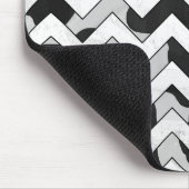 Chevron Koe Black en White Muismat (Hoek)