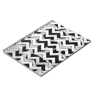 Chevron Koe Black en White Notitieboek