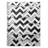 Chevron Koe Black en White Notitieboek (Voorkant)