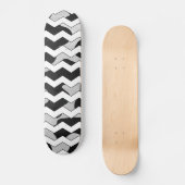 Chevron Koe Black en White Skateboard (Voorkant)