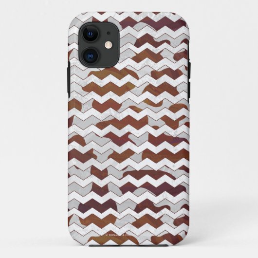 Chevron Koe Brown and White Print Case-Mate iPhone Case (Achterkant)