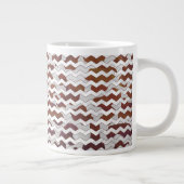 Chevron Koe Brown and White Print Grote Koffiekop (Rechts)