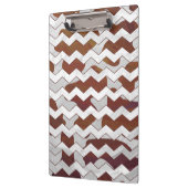 Chevron Koe Brown and White Print Klembord (Links)