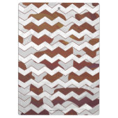 Chevron Koe Brown and White Print Klembord (Achterkant)
