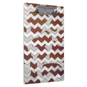 Chevron Koe Brown and White Print Klembord (Rechts)