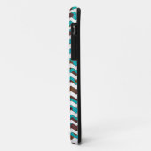 Chevron Koe Brown en Blauwgroen print Case-Mate iPhone Case (Achterkant/links)