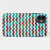 Chevron Koe Brown en Blauwgroen print Case-Mate iPhone Case (Achterkant (horizontaal))