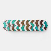 Chevron Koe Brown en Blauwgroen print Persoonlijk Skateboard (Horizontaal)