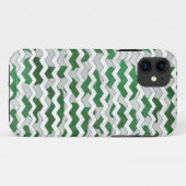 Chevron Koe Green en White Print Case-Mate iPhone Case (Achterkant (horizontaal))