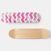 Chevron Koe Hot Pink en White Print Persoonlijk Skateboard (Horizontaal)