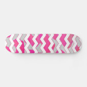 Chevron Koe Hot Pink en White Print Persoonlijk Skateboard (Horizontaal)
